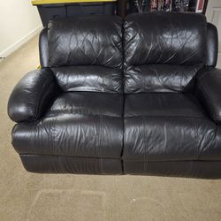 Faux Leather Loveseat 