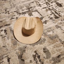 Justin Moore by bullride cowboy straw hat sz 10.8 Brim head size 7 1/4