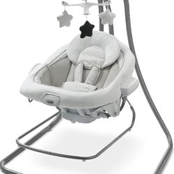 Graco DuetConnect LX Portable Baby Swing and Bouncer, Multi-Direction Baby Bouncer Seat, Multiple Swing Speeds,