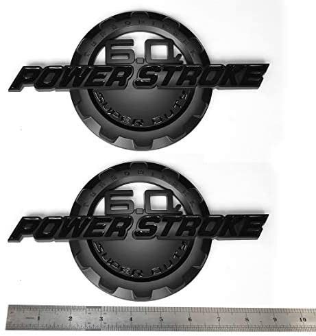 Replacement Emblems For F-250 F-350 2Pack Black 6.0