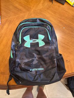 Under Armour UA Backpack Storm Green Camo Laptop Sleeve Organizer (See Pictures)