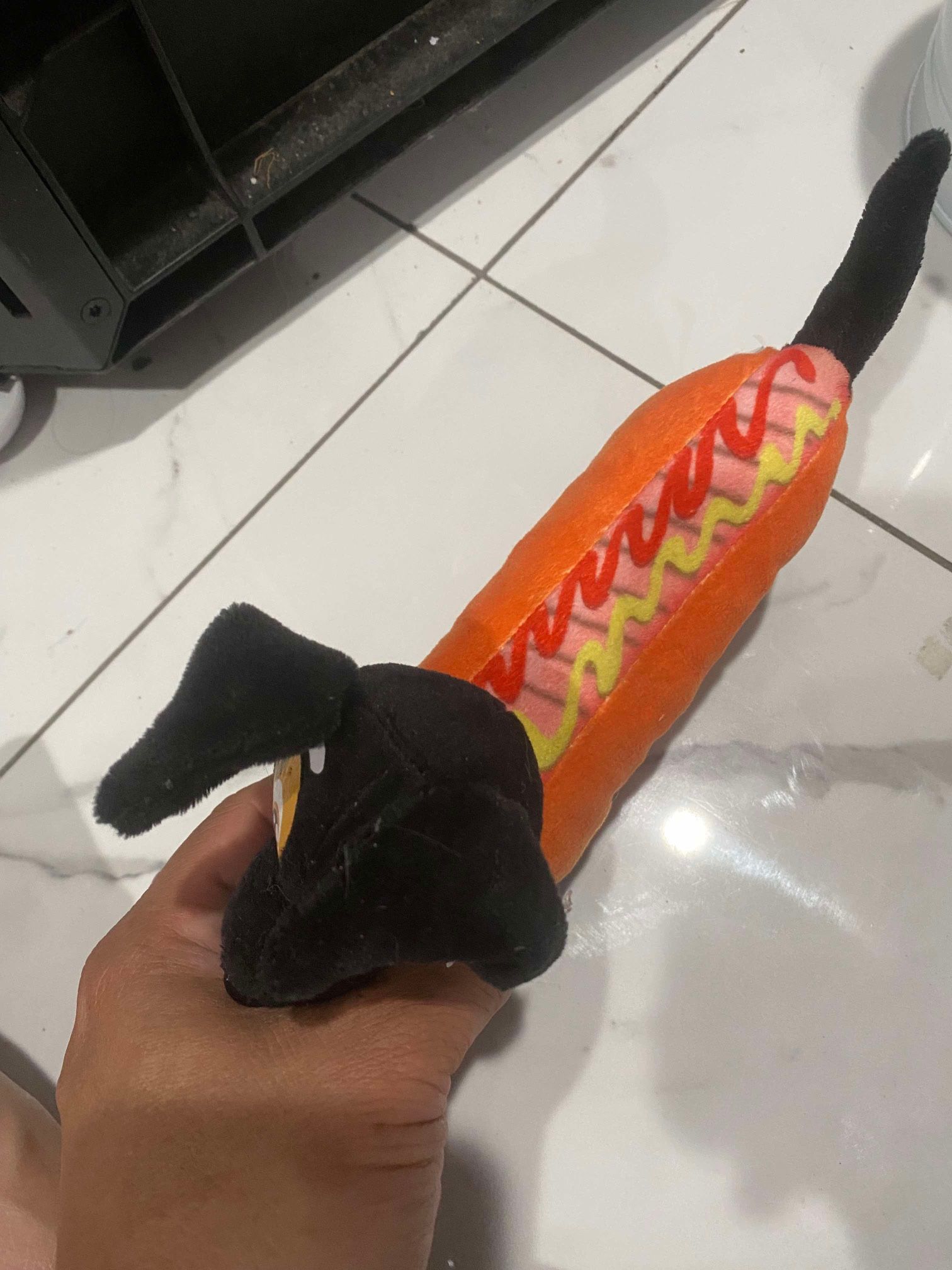 DACHSHUND Weiner Dog as HOT DOG Plush Ideal Toy RARE Specialty Toy