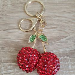 Cherry Bling Bag Charm/Keychain 