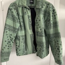 Men’s ZARA heavyweight Cotton Blend Trucker Jacket 