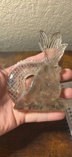 Smokey Quartz Dragon Statue