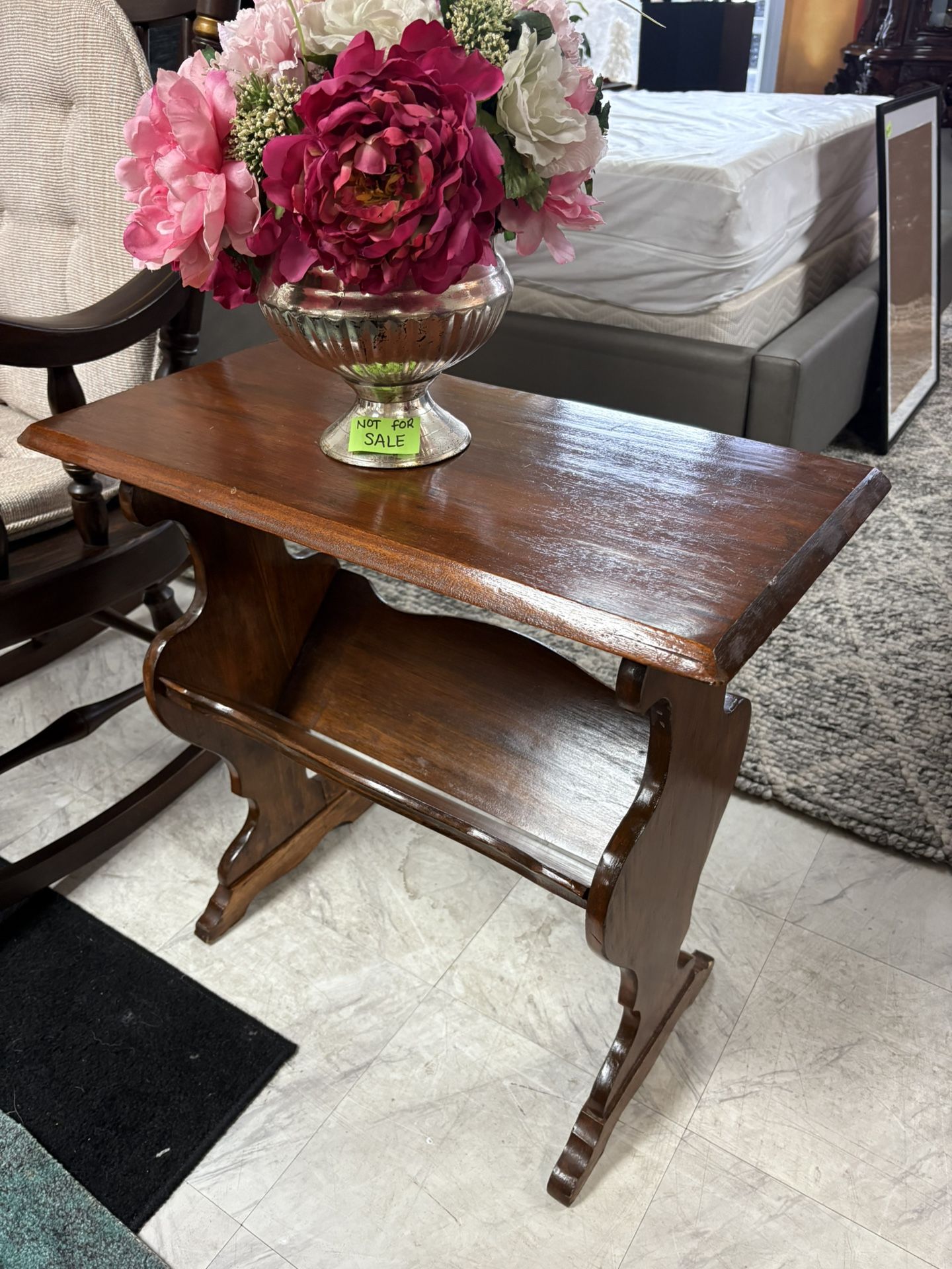 Solid Wood Side/End Table with Book Trough $24.99