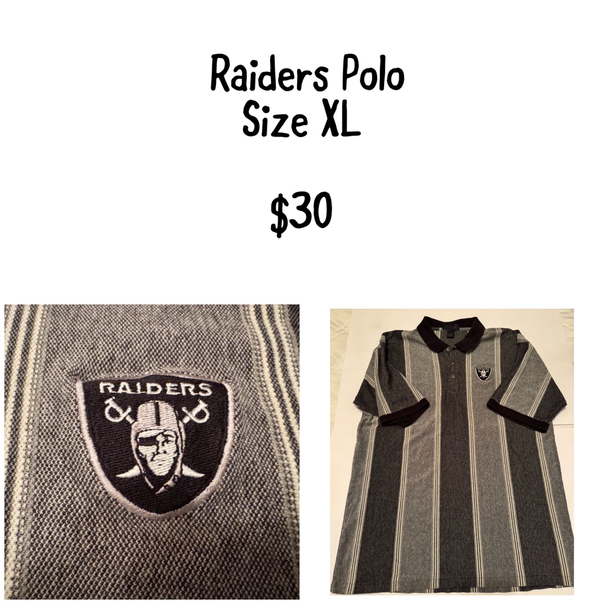 Raiders polo shirt XL