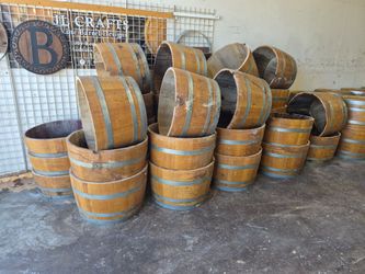 Half Wine Barrel Planters