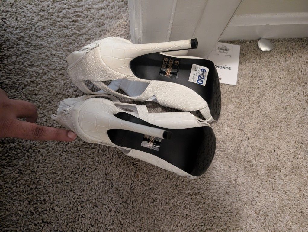 White Heels Size 8