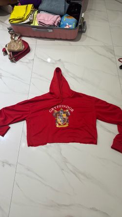 harry potter gryffindor cropped hoodie