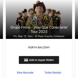 Grupo Firme Tickets Balcony