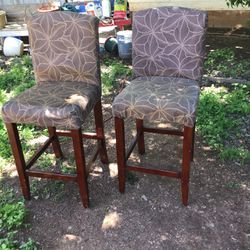 two bar stools seats are 28 inches tall