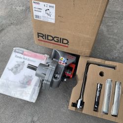 Ridgid 25638 1 1/4 in. to 6 in. Pipe Capacity Model 975 2-in-1 Portable Combo Roll Groover Grooving Machine Manual Use Power Drive Mount $999