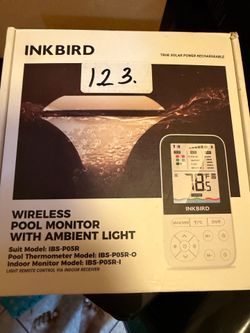 Wireless pool monitor with light