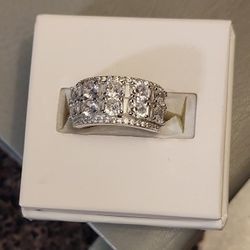 Multi-Row CZ Band 925 Sterling Silver 5.33ctw Bella Ring (NWT)