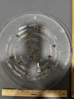 Glass Platter With Star Design