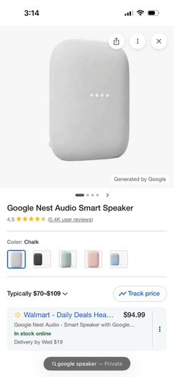 Google nest audio speaker