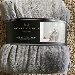 Gray Blanket/ Throw