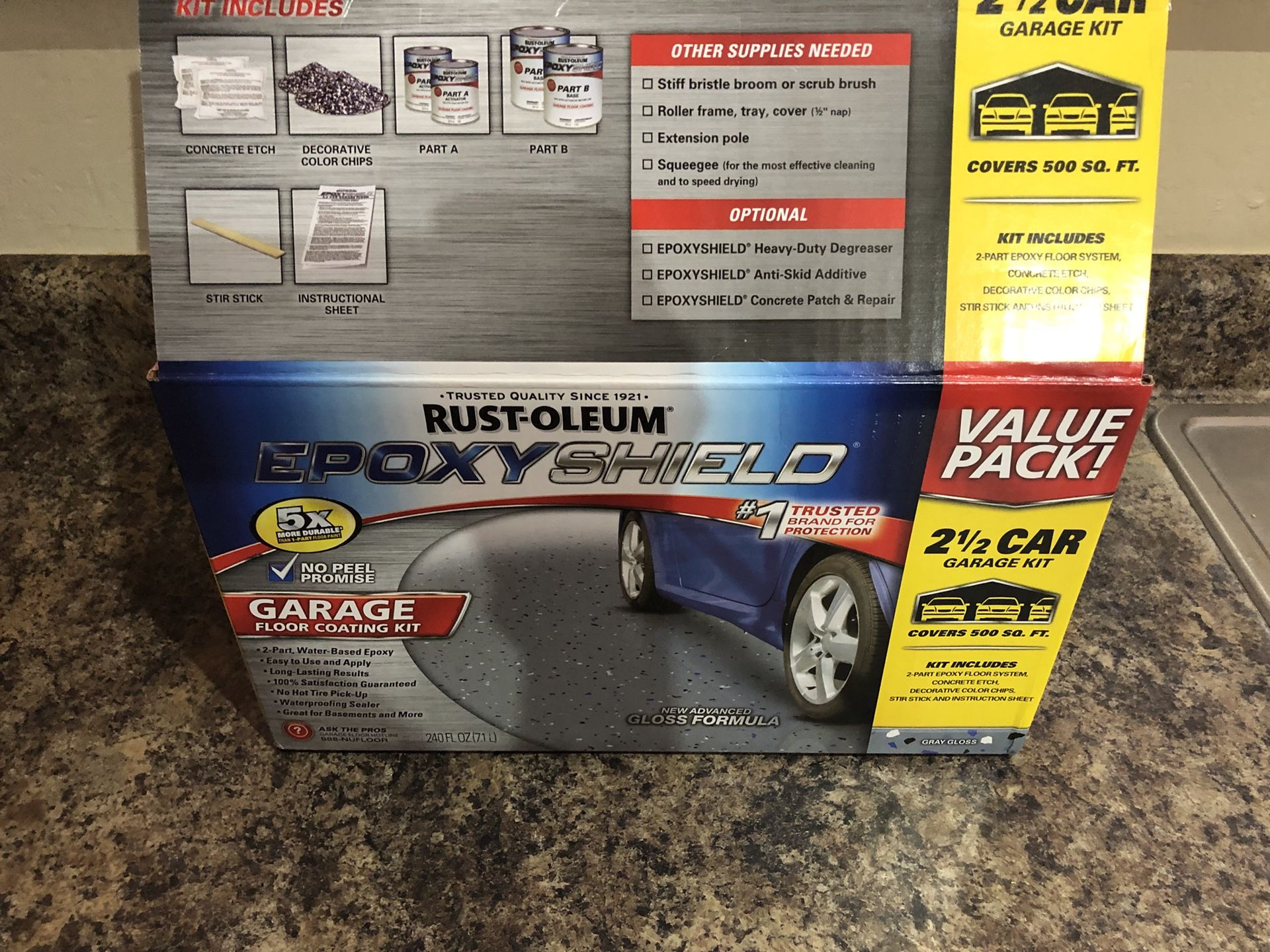 Rustoleum epoxy garage floor paint kit