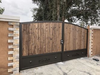 Custom metal and wood doors