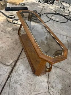 Wood and Glass Coffee Table