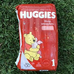 Huggies Little Snugglers Size 1 Disney Baby Infant Diapers 32 Count 