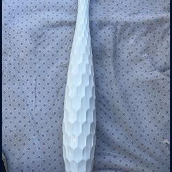 LEEWADEE Large Floor Vase - Handmade Flower Stand Made of Wood, Sophisticated Container for Decorative Branches and Dried Flowers, 43 Inch, White