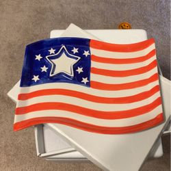 Chip & Dip  Flag Platter