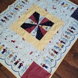 Child Inspirational Blanket I want to be (45.5" by 35.5").  Rock Star, Pilot, Sport Star, Fireman, Astronaut,  etc., decorations Project Linus.