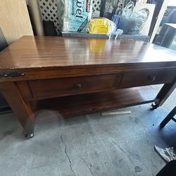 Large Rolling Coffee Table