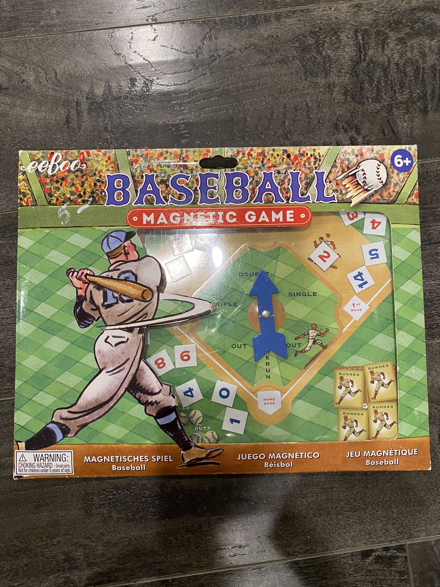 Baseball Magnetic Game (missing 1 Ball And #3)