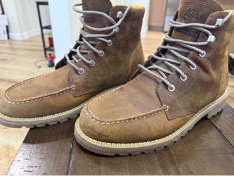 Brown soft leather timberland boots size 10
