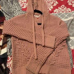 Pink Khols Sweater With Braided Deatailing