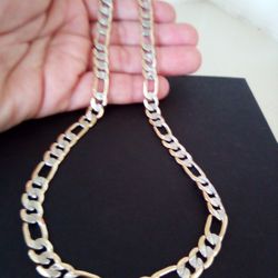 Gold Deep Figaro Plated Necklace Chain Jewelry 