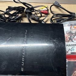 Playstation 3 Fat CECHE01 PS3 Backwards Compatible Console w/ Cords Tested