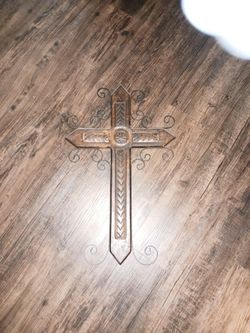 Dark Brown Cross Decor Frame