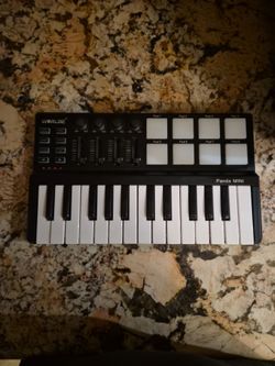 WORLDE Panda  Mini 25 Key USB MIDI Keyboard Controller With 8 Backlit Drum Pads