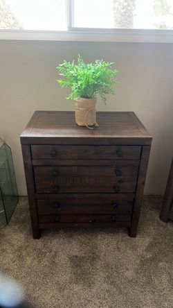 Distressed, small wooden dresser