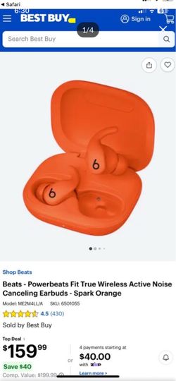 Beats Powerbeats Fit True Wireless Earbuds – Spark Orange