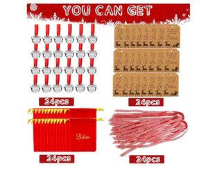 TANTOPALE 4.6 4.6 out of 5 stars (134) 24 Set Christmas Believe Bell Ornaments, Polar Express Bell, Silver Sleigh Bell, Christmas Favors Bulk Tree Bel