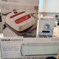 Cricut, Easy press, Easy Press Mini, and Extras