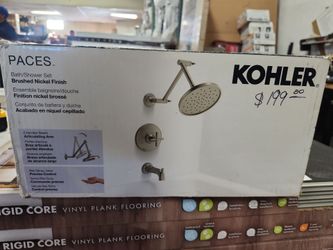 KOHLER
Paces Single Handle 3-Spray Tub and Shower Faucet 1.75 GPM in Vibrant Brushed Nickel (Valve Included)