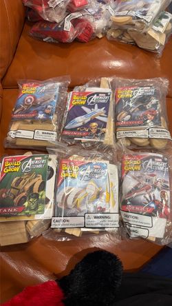 Vintage Lowe’s Build & Grow Marvel Avengers Wooden Kits – 6 Unopened