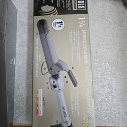 Hot tools 1 1/4 salon Curling Iron Diamond platinum