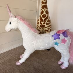 Melissa & Doug Giant unicorn Lifelike Plush Stuffed Animalq