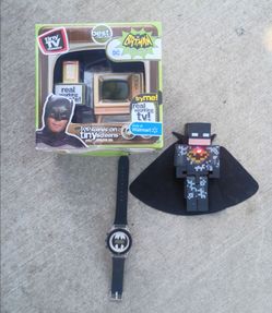 Batman Lego 8" Light Up Figure - Batman Watch - Batman Tiny TV Unopened Box Excellent Condition