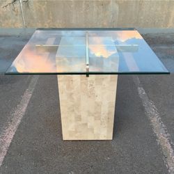 Mid century modern stone coffee table from Marcius Casa Bique