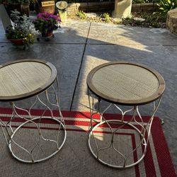 metal end tables like new