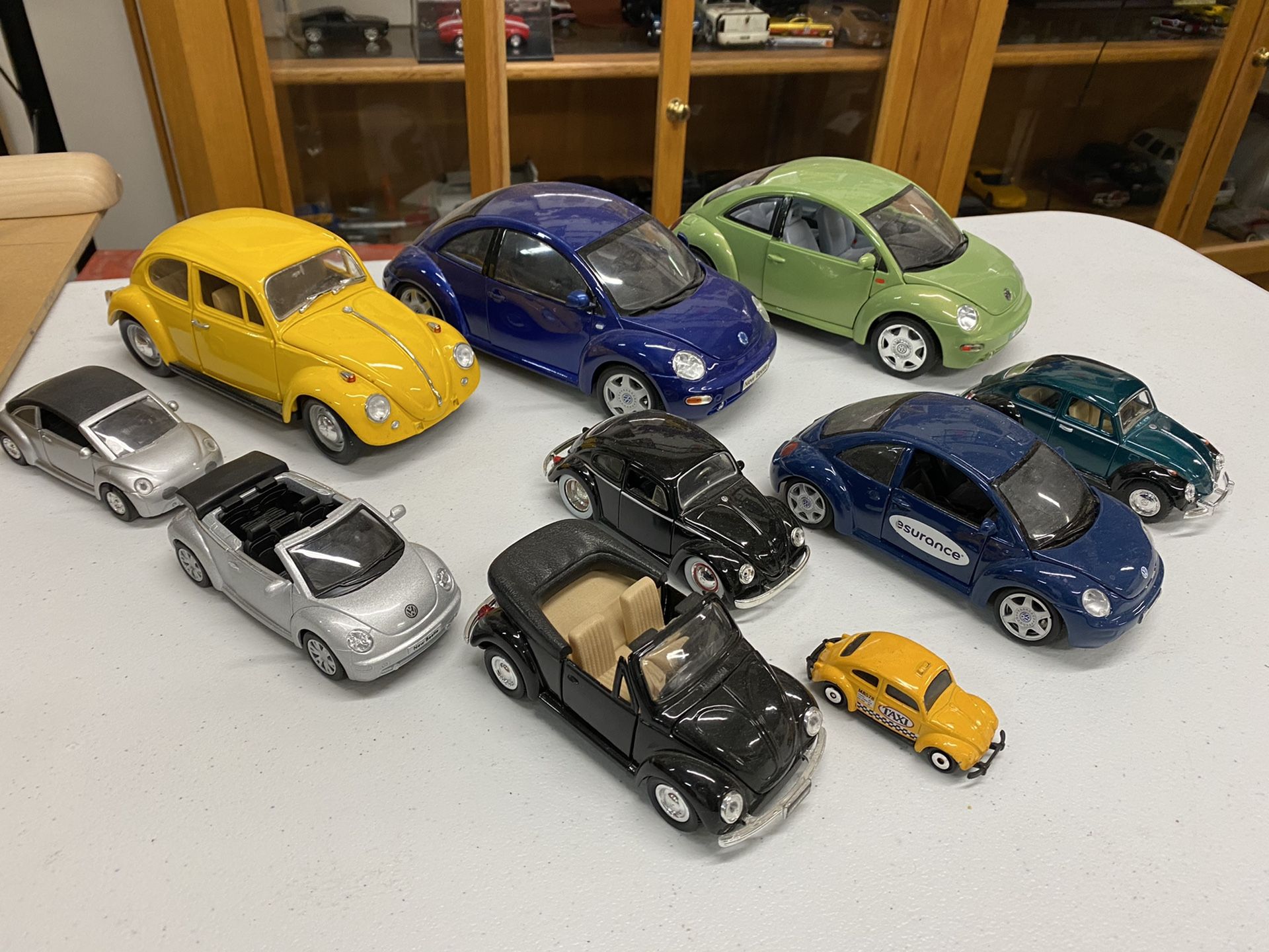 Lot of 10 Volkswagen Beetles VW Bug diecast models