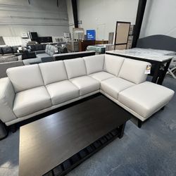 Genuine Leather Sectional